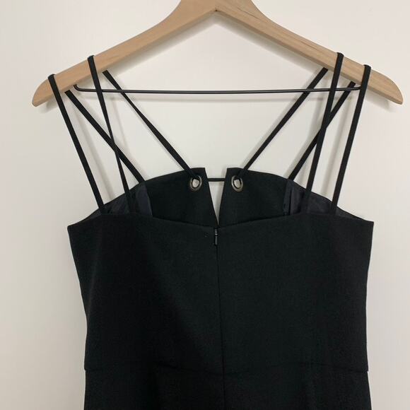 Black Halo Delia Wide Leg Jumpsuit Womens Black Size 6 - Picture 10 of 16